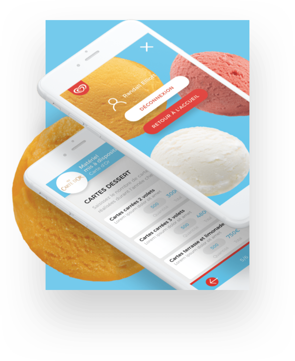 progressive web apps pour marque de glace de l'agroalimentaire
