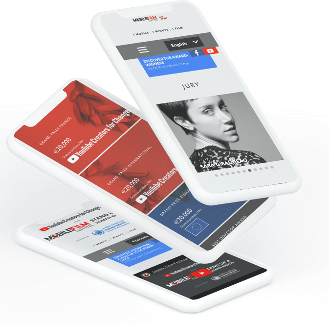 création site vitrine wordpress sur mesure pour un festival de films sur mobile