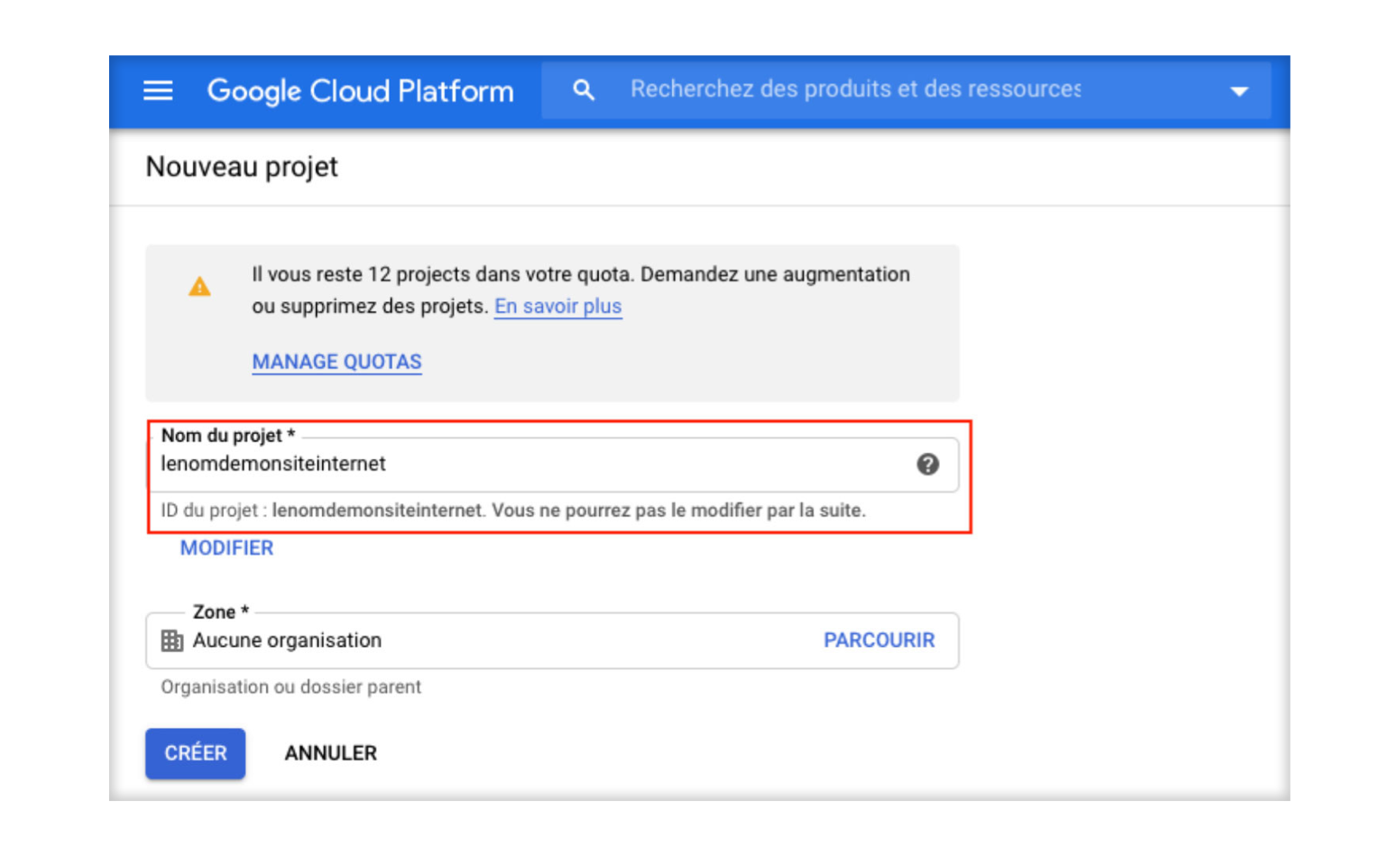 Activation de l’API pour votre Google maps