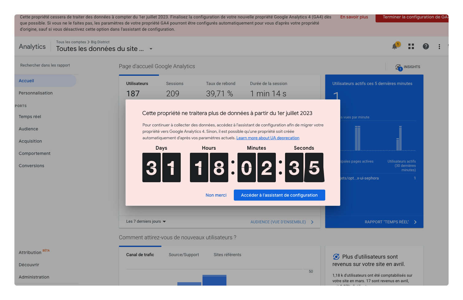 Présentation de Google Analytics 4 Le calendrier d’abandon d’Universal Analytics